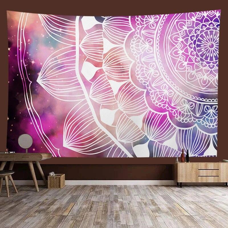 Mandala Floral Tapestry Bohemian Hippie Hanging Cloth Wall Art Decoration Background Cloth Room Living Room Home Decor