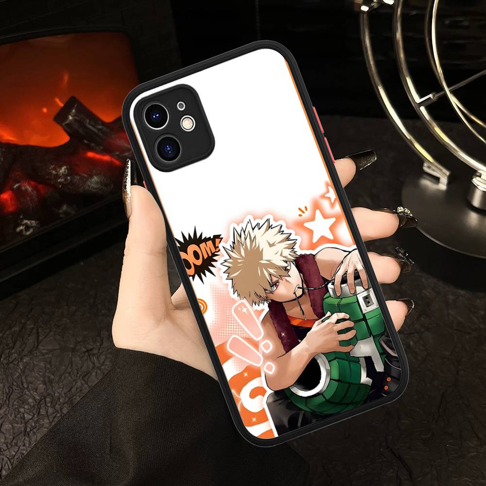 Моя геройская академия Кацуки Бакуго Чехол для телефона My Hero Для IPhone 16 Pro Max Чехол 11 12 13 14 15 Pro Plus X XS MAX Чехол Матовый чехол