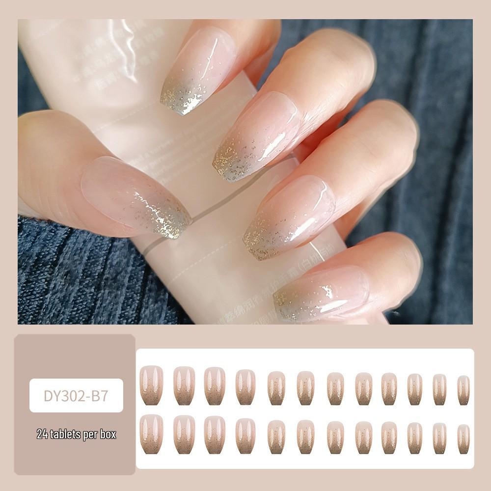 Многоразовый набор для дизайна ногтей Blush: 24 съемные наклейки для ногтей