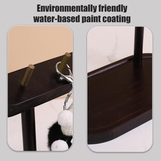 Деревянная стойка для хранения ключей в деревенском стиле для дома и офиса, настольный органайзер для ключей, крючок, многоцелевой держатель для брелоков, украшение для ювелирных изделий и мелочей