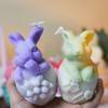 Яйцо Кролик Свеча Молде Пасхальный Кролик Гипсовая Смола DIY Инструмент Рельеф Цветок Силиконовая Форма Для Изготовления Свечей Форма Ароматическая Свеча Домашний Декор Подарки