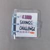 Savings Challenge Book Saving £1000 Money Binder Mini Portable Money Book Saving Loose-Leaf Notebook Cash Budget Storage Book