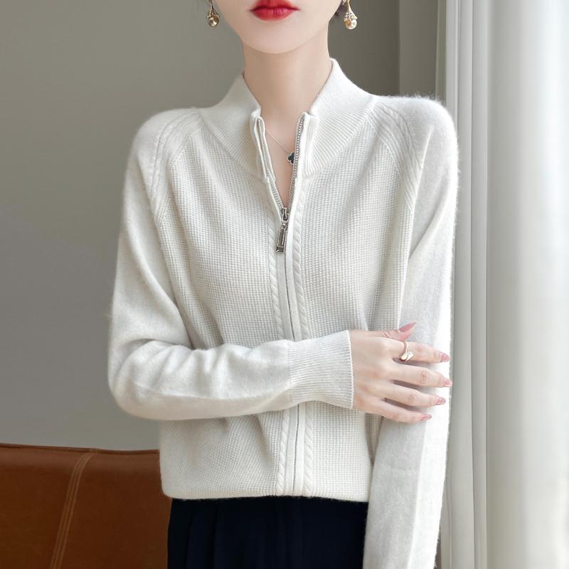 Женский кашемировый кардиган Qinghe кашемир 30% кашемир 70% шерсть осенне-зимний кашемировый кардиган мягкий и теплый