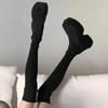 Fashion Autumn Winter Women's Over The Knee Sock Boots 2024 Stretch Knitted Thick Heels Long Boots Woman Slip On Platform Shoes