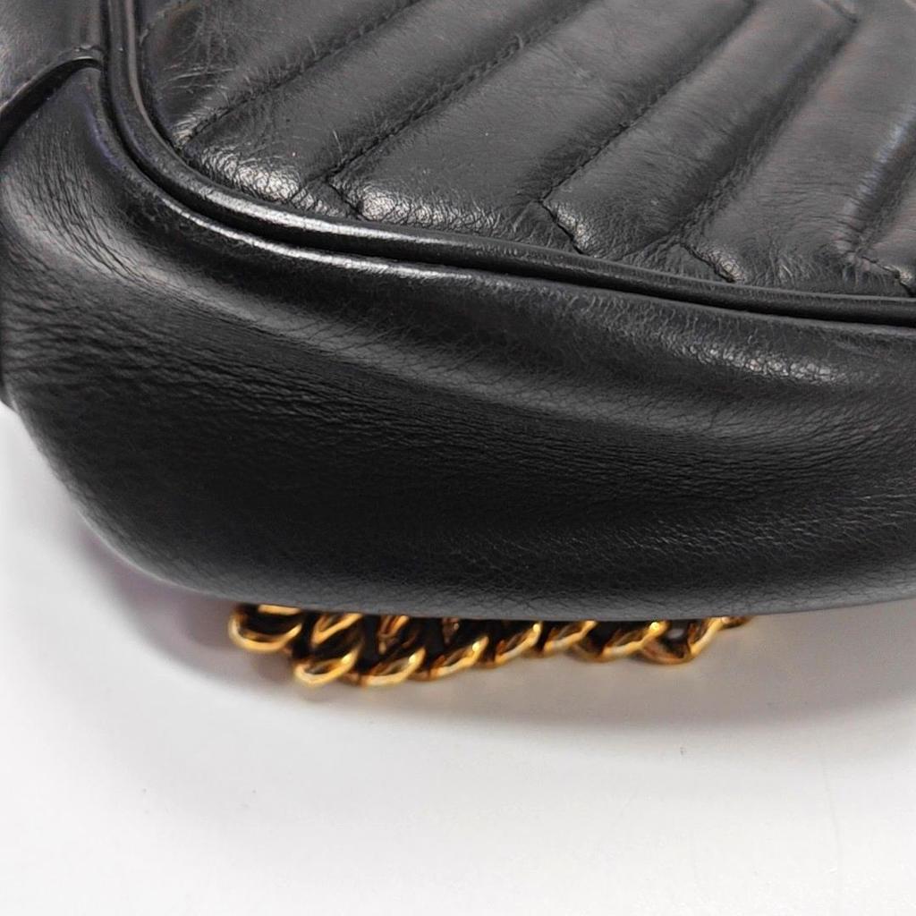 [Pre-Owned] Gucci GG Marmont Small Matelassé Shoulder Bag 'Black' - Fair #1RLR0IQ