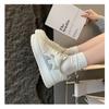 Summer White Shoes for Women Korean Version of Students Heightening Breathable Sports Bread Shoes Trendy Casual Sports Shoes