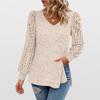 Womens Long Sleeve Work Shirts Lace Tops Fall Fashion Lightweight Sweaters Business Casual Blouses