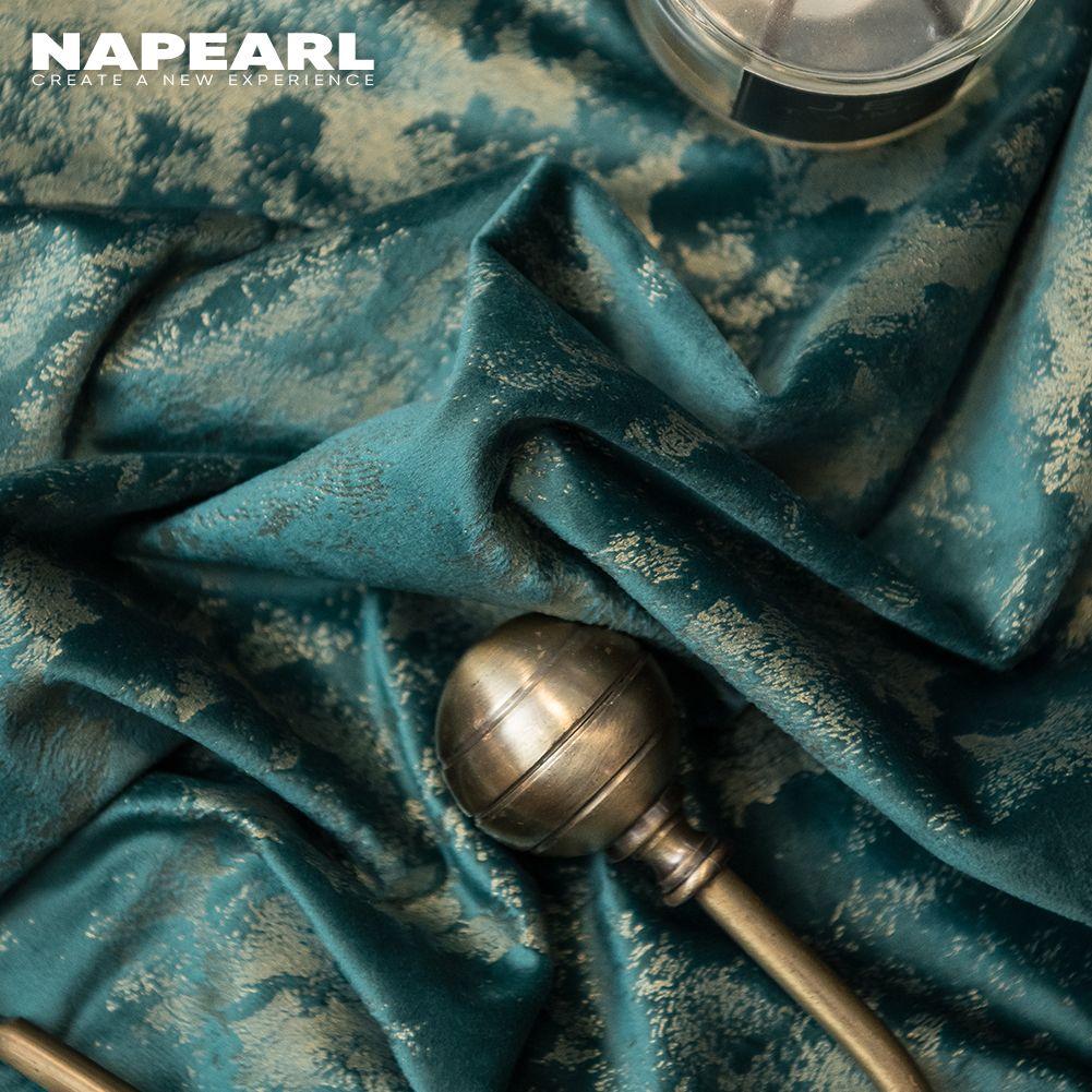 1 шт. NAPEARL 80% затемняющая роскошная бархатная ткань с горячим тиснением шторы для спальни гостиной домашнего декора