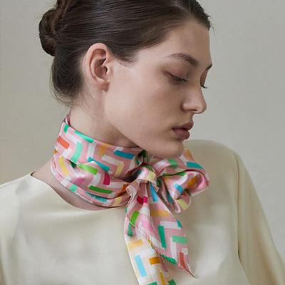 ANA MAISON It Tetris Long Petit Silk Scarf [PML-1409]