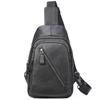 Men's Chest Bag Genuine Leather Crossbody Bag Large Capacity Head Layer Cowhide Fashion Sports Shoulder Satchels