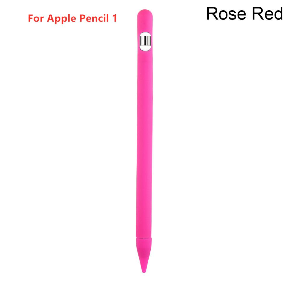 4 In 1 Colorful Soft Silicone Cover For Apple Pencil 1st Generation Case For iPad Tablet Touch Pen Stylus Protective Sleeve Case