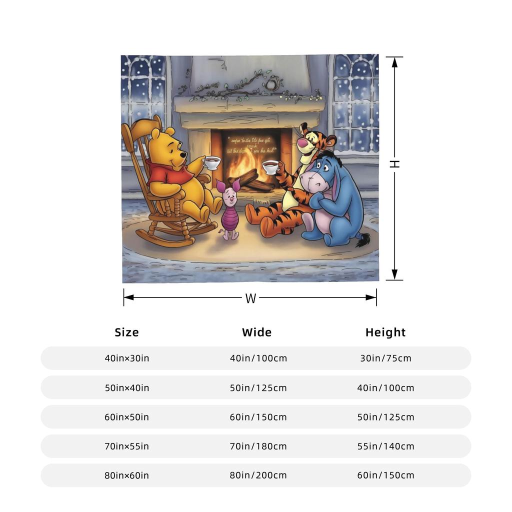 Tigger Blanket Fleece Winnie The Pooh Ultra-Soft Throw Blanket for Bedroom Sofa Bedspread