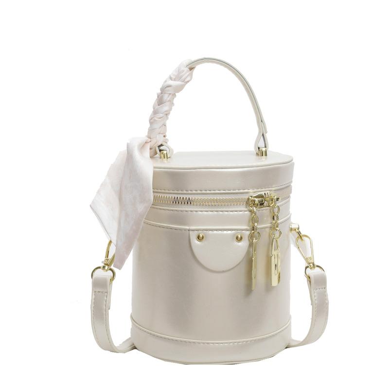 Retro Small Bag Women's Spring 2025 New Hand-held Cylinder Bag Fashionable Foreign Style Versatile Texture Crossbody Bag