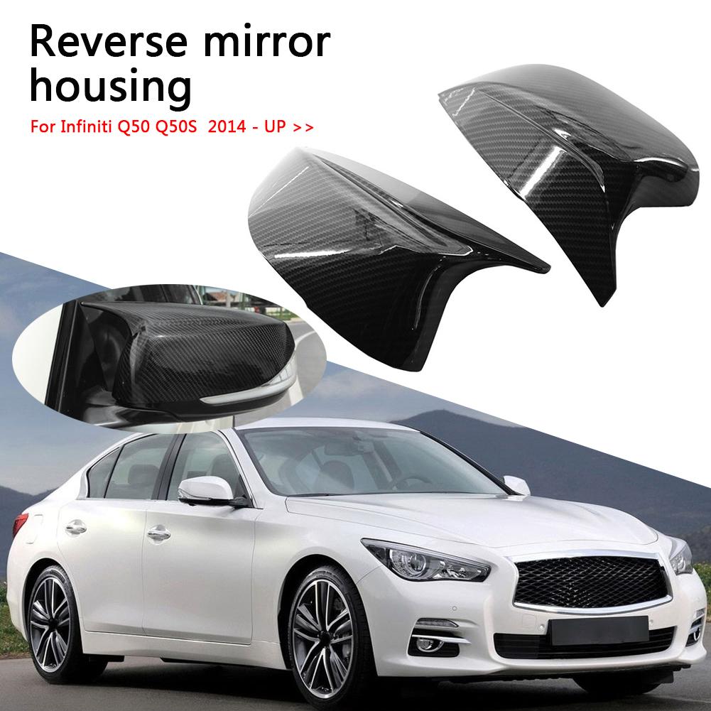 1 пара накладок на зеркало, внешние аксессуары для автомобиля, корпус заднего зеркала, Стайлинг автомобиля, подходит для Q50 Q60 Q70 QX30 Infiniti