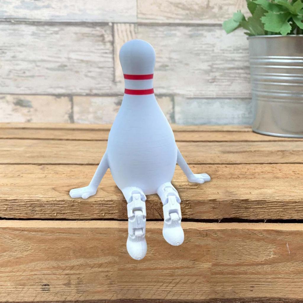 Yousheng Flexible Bowling Buddy Bowling Pin Ball Desk Buddy с шарнирными ножками, 3D-печатный орнамент на тему боулинга, подарки для любителей боулинга