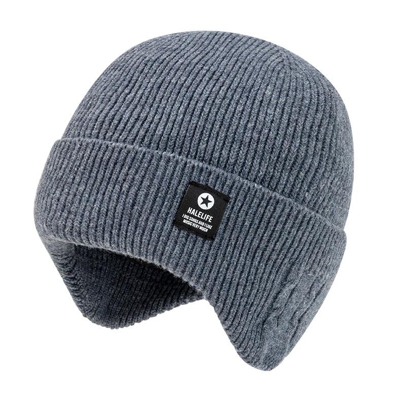 Мужская шапка с защитой ушей Skullies, женская бархатная вязаная шапка, зимняя теплая зимняя шапка, лыжная шапка с рукавами