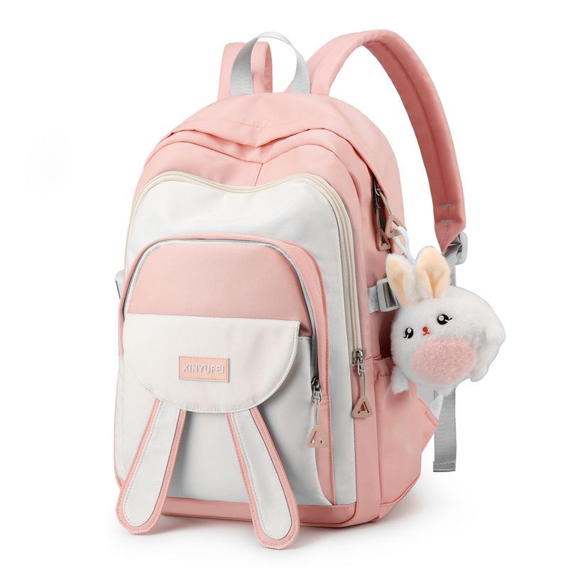 Новый рюкзак для учеников начальной школы, вместительный школьный рюкзак для девочек, в студенческом стиле, симпатичный и модный школьный рюкзак для школьников, цельный
