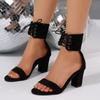 New Retro Breathable Sandals with High Heels Lacing Shoes and Sandals