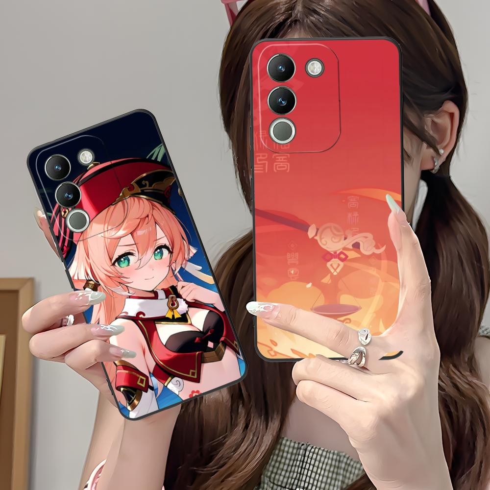 Игровой чехол GI Yanfei Матовый ТПУ для мобильного телефона VIVO Y77 76 75 74 73 72 58 56 55 51 50 38 36 Y19 Y18 Y03 Y01 5G Цветная крышка