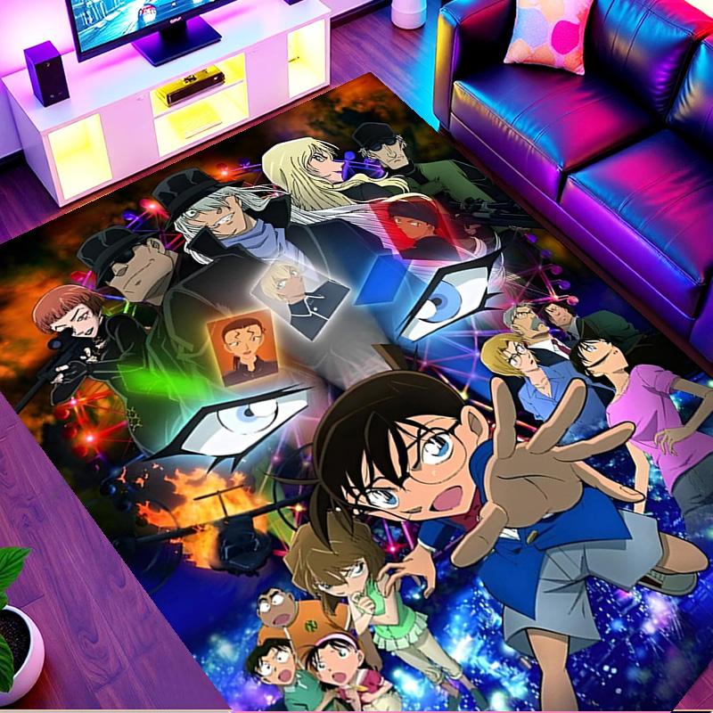 Detective Conan Print Rug, Washable Floor Carpet, For Entryway Dorm Laundry Room Office Study, Home Decor Birthday Christmas Gift