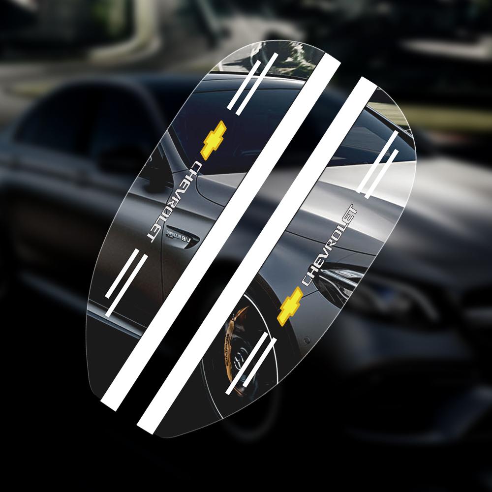 BQIXN1 2Pcs Car Rearview Mirror Rain Eyebrow PVC Sunshade Rainproof Sticker Accessory For Chevrolet Cruze Colorado Spark Captiva Malibu