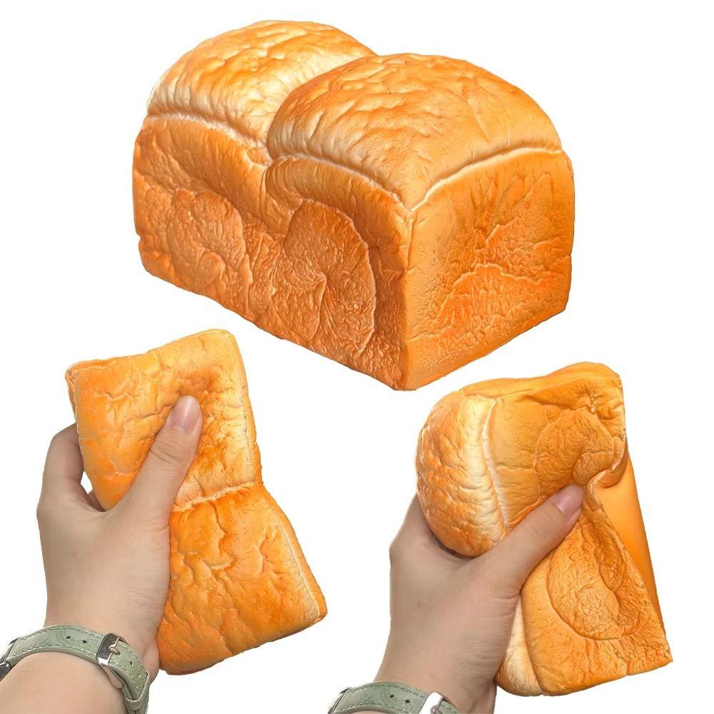 Simulated Rectangle Toast Squeeze Toy Prank Decoration Sensory Fidget Bread Children