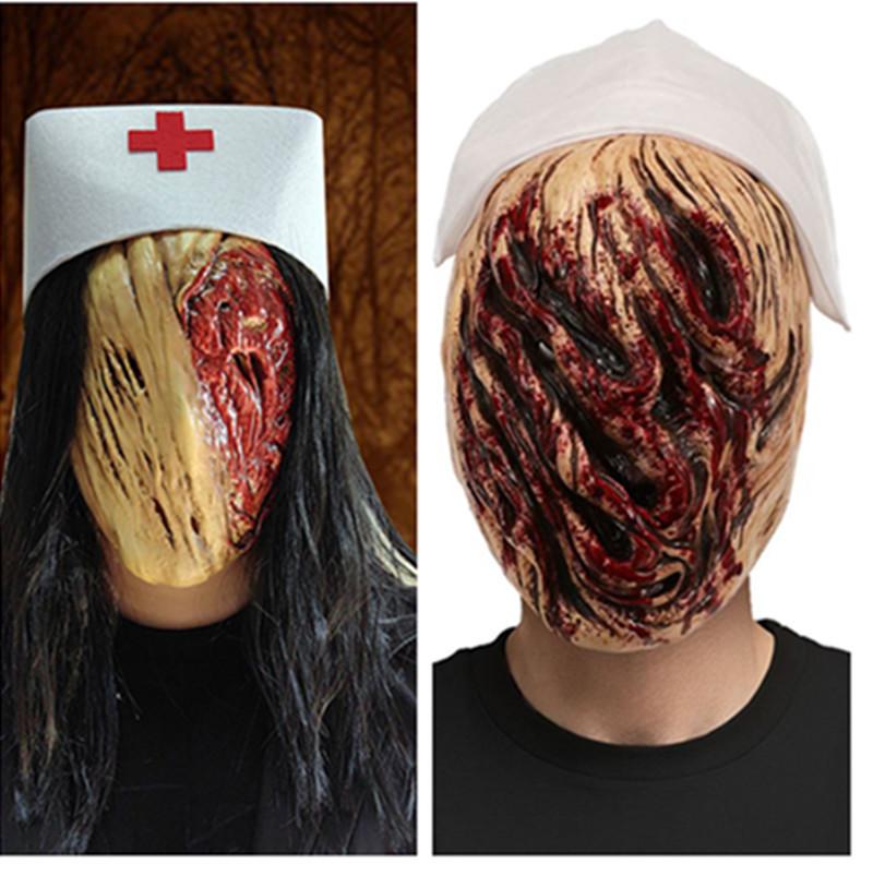 Маска медсестры из Silent Hill Латекс Косплей Костюм Реквизит Для Хэллоуин Вечеринок