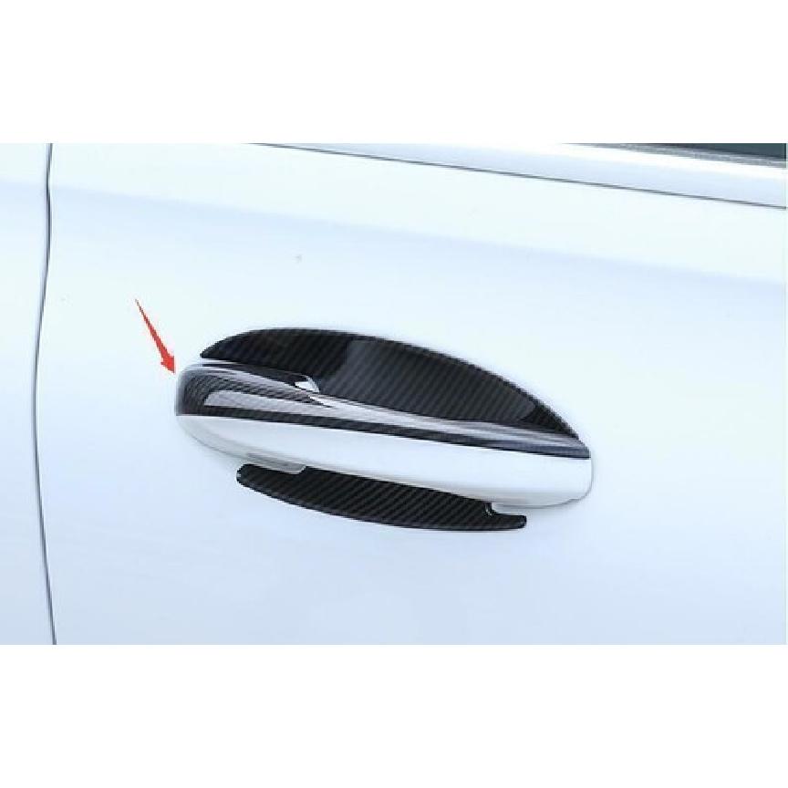 Exterior Side Door Handle Cover Trim Fit For Benz GLB 2020-2022 ABS Carbon Fiber
