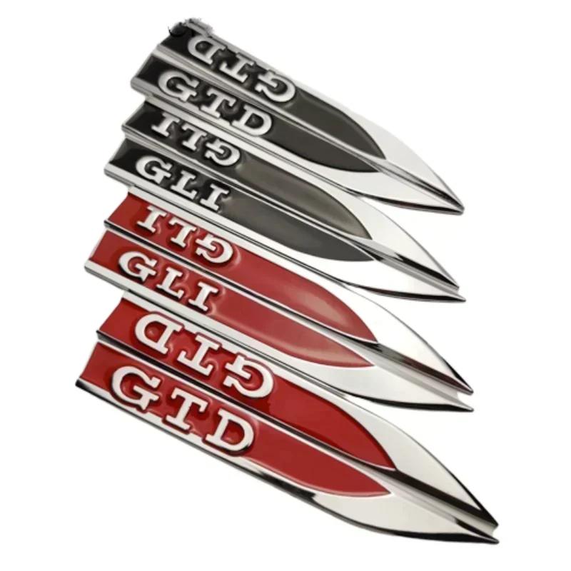 New 1PCS 3D Metal Car Body Side Fender Badge For Volkswagen VW Golf 7 6 5 GTD GLI Logo Sticker Emblem Decals Styling Access