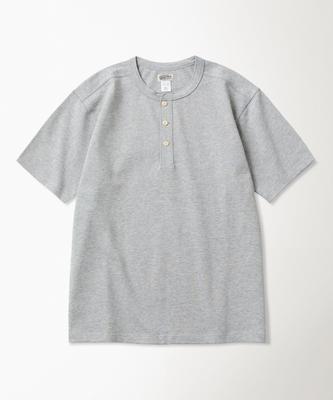 Beulonseun Хлопковая футболка-henley с коротким рукавом, 10,6 унций, серая