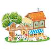 Cartoon Three-Dimensional Puzzle Children's Handmade DIY Toys Paper Card Villa Building Model Desktop Decoration