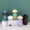 Summer Protein Powder Mixing Bottle Shaker Cup Plastic Cup Travel Fitness Water Cup Stirring Cup Portable Fitness Cup