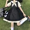 Женское платье Preppy Kawaii Свободное лоскутное платье с бантом в стиле Лолиты Сладкое популярное платье
