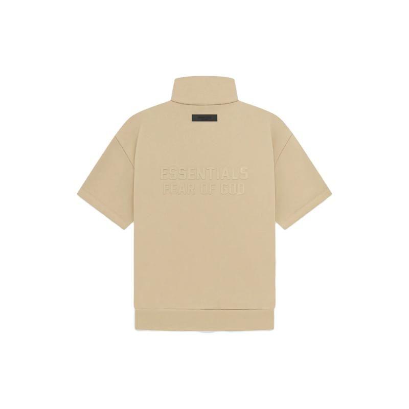 Fear of God Essentials Рубашка с молнией 3/4 рукава Песочный Мужские Топы Загар 192BT224314F