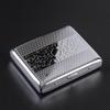 Personalized Men's 20-Capacity Engraved Metal Cigarette Case - Creative and Anti-Pressure Design