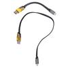 Кабель-провод питания 2-в-1 Type C + USB на Type C, 65 Вт, быстрая зарядка, поддержка передачи данных 480 Мбит/с, длина 25 см/50 см