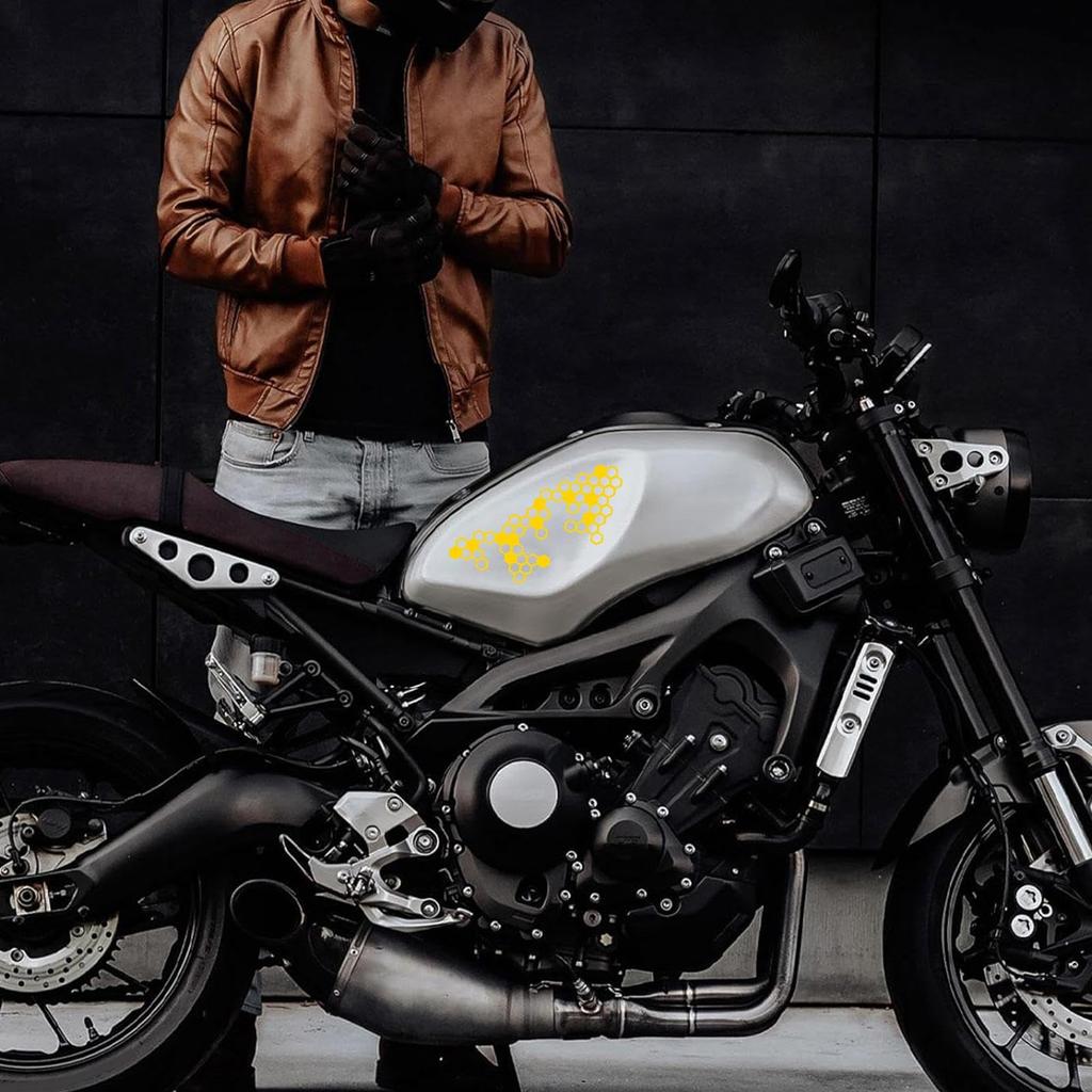 Мотоциклетные наклейки и декали, Мотоциклетные шестиугольные наклейки | Мотоциклетные модифицированные сотовые наклейки Vista Printed