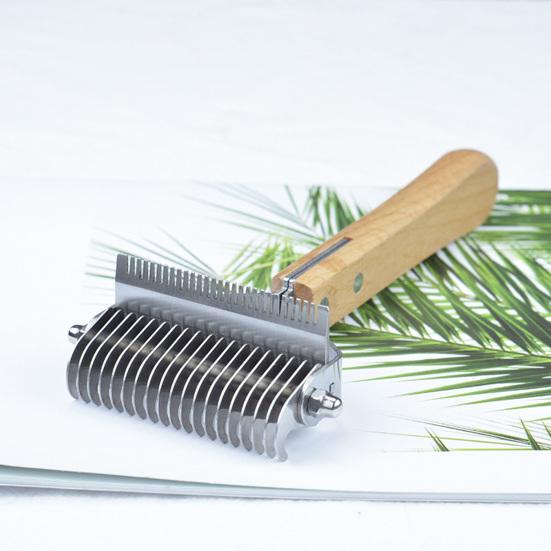 3 в 1 расческа для удаления колтунов и линьки для домашних животных, собак, кошек, расческа для домашних животных с узелками и безопасным нижним граблем для волос, инструмент для ухода за домашними животными