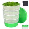 Round Bean Sprouting Tray with Drain Holes Stackable Bean Cultivation Germination Pot