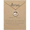 12 Zodiac Signs 3D Image Pendant Necklace Ins In Stock Zodiac Card Collarbone Chain