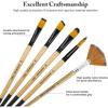 32 Pcs Paint Brushes for Acrylic Painting, Premium Nylon Bristles with Round, Filbert, Flat, Fan, Angle, Fine Detail Brush, Paint Brush Set