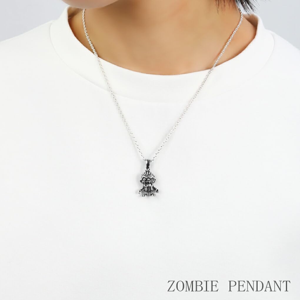 Shinjuku Gin no Kura Zombie Pendant Top (No Chain) Silver 925 Monster Dead Horror Item Halloween Men's