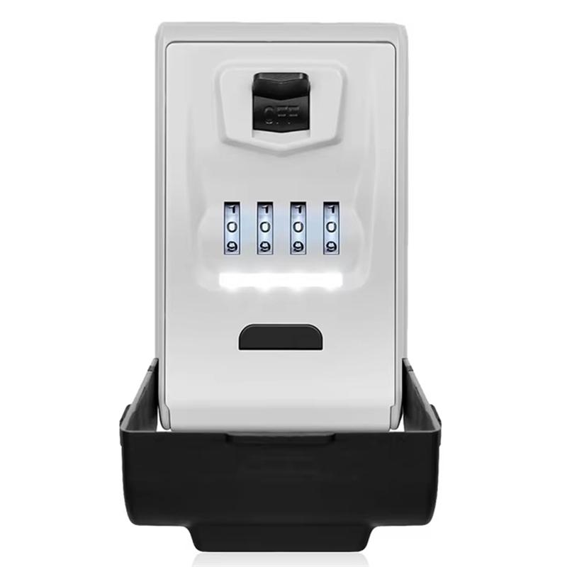 Fresh Sturdy Waterproof Key Lock Box For Outside With Light Up Dials Combination Key Holder Wall Mount Storage Box