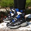 Winter Children's Velcro and Fleece Warm High Top Cotton Shoes Snow Boots Boys' and Girls' Short Boots High Boots