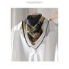 Literary Flower All-matching Mulberry Silk Crepe De Chine Scarf Sunscreen Fashion Square Towel