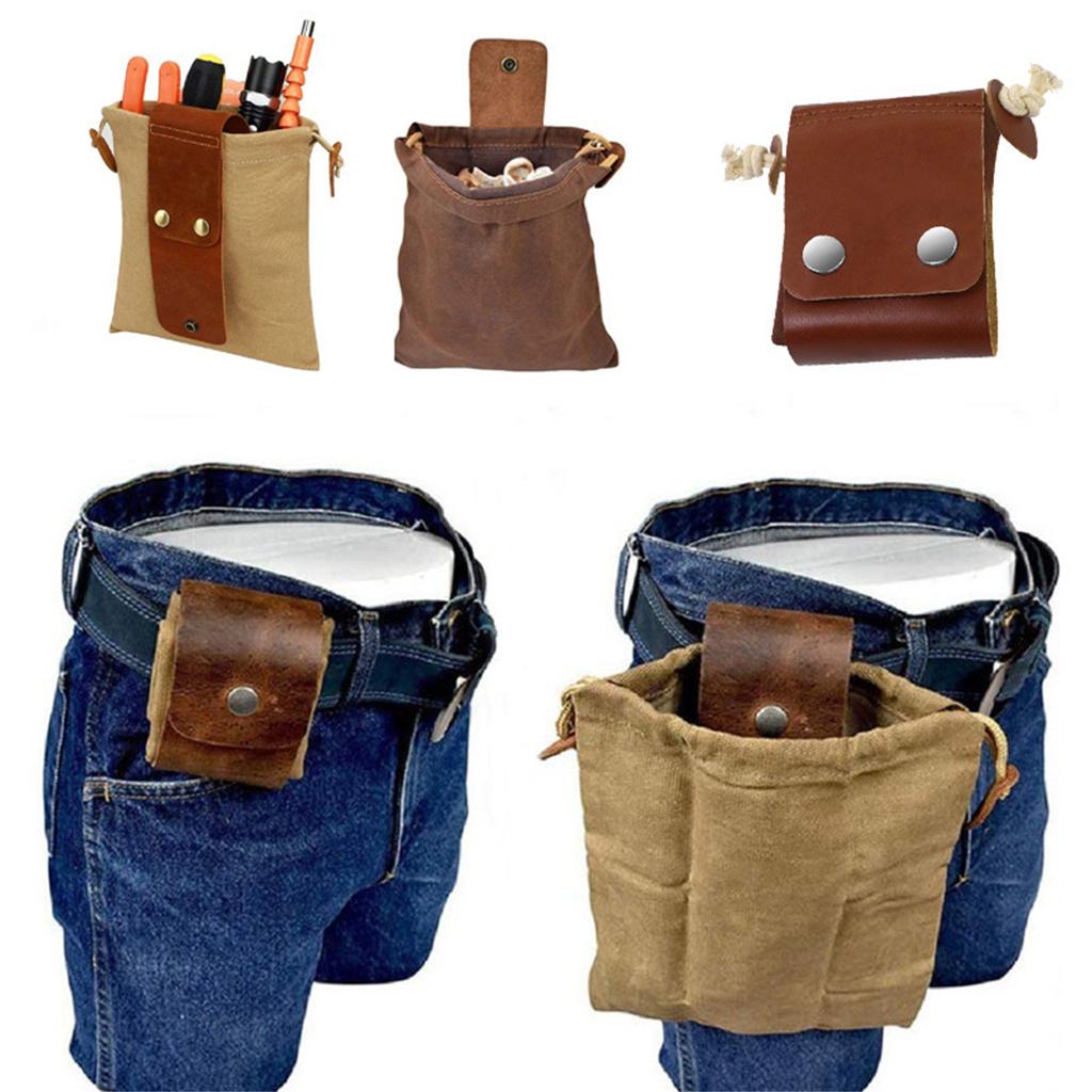 Сумка для хранения из кожи и холста, походная, кемпинговая, портативная, для выживания на открытом воздухе, сумка для сбора продовольствия, складная сумка для сбора фруктов