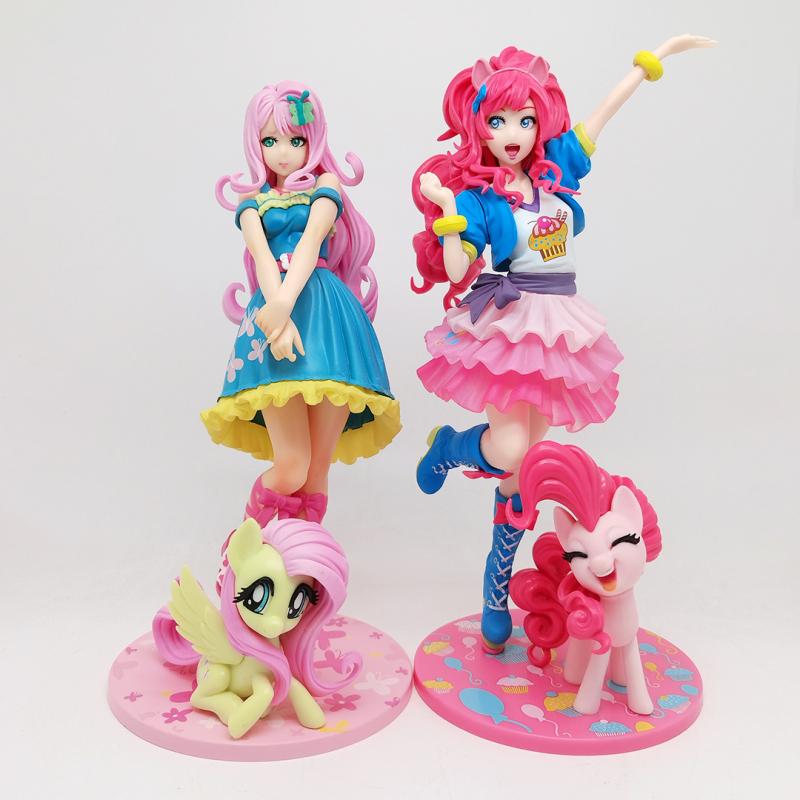 VOCALOID Hatsune Miku Figure My Little Pony Bishoujo Pinkie Pie Fluttershy Anime PVC Action Figure Toy Collection Modle Doll
