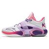 Баскетбольные кроссовки Water Flower 5 V2 Thompson Rebound Halloween с амортизацией, дышащие, среднего размера, мужские баскетбольные кроссовки белого и фиолетового цвета 112341108-4