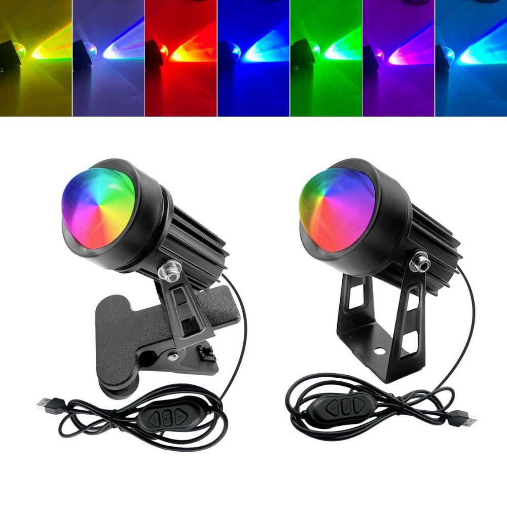 Многоцветный меняющий цвет зажим RGB светодиодный шнур Диммируемая лампа для создания атмосферы Хэллоуин Декор