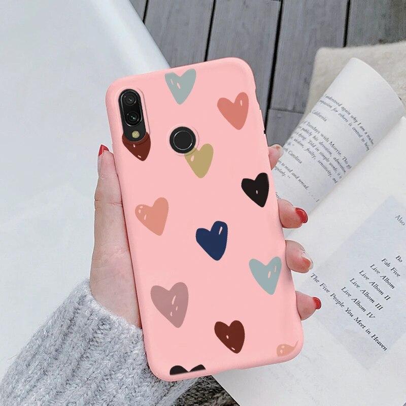 Redmi Note 7 Pro 7S Funda Rainbow Heart Vintage Flowers Leaves Чехол для телефона Мягкий силиконовый чехол-бампер для Xiaomi Redmi Note 7 Противоударная защитная сумка